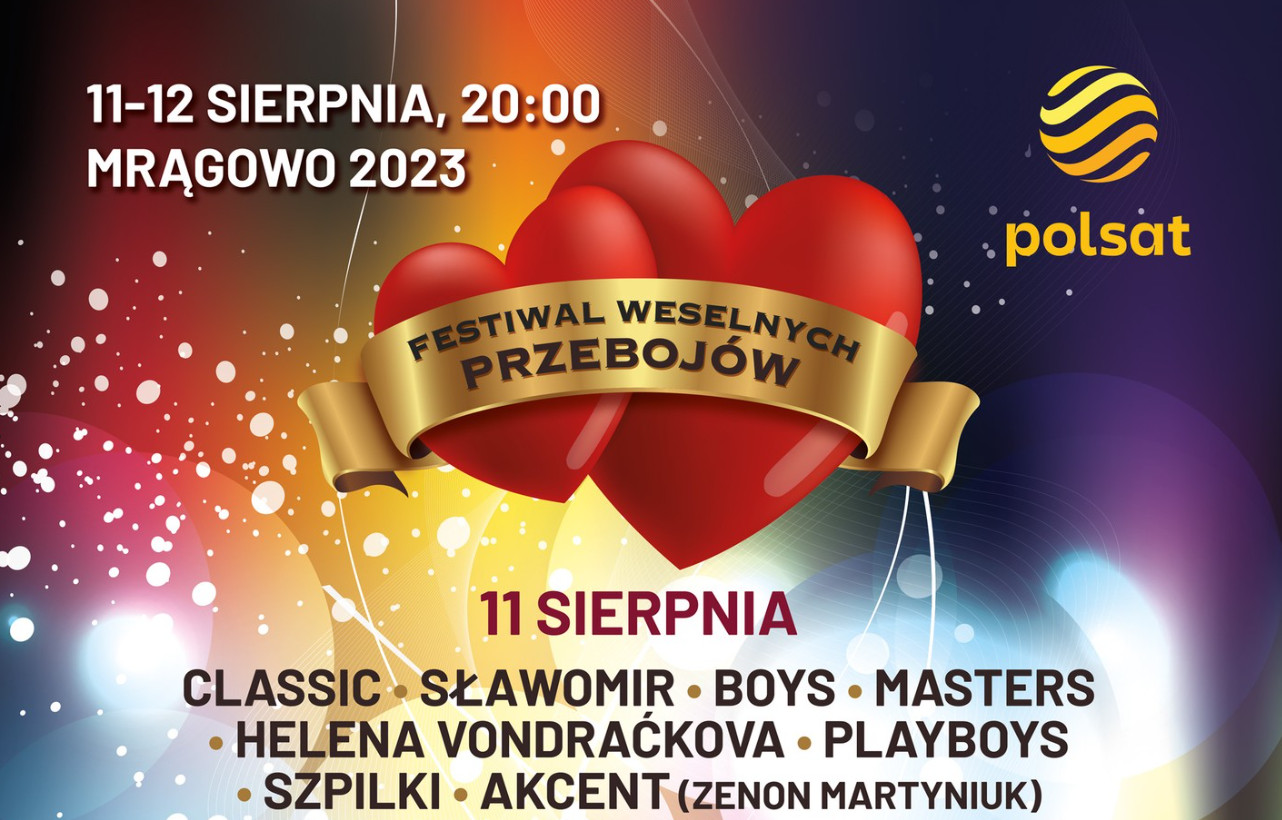 Festiwal Weselnych Przebojów już 11 i 12 sierpnia! Będzie bardzo dużo gwiazd disco polo i nie tylko!